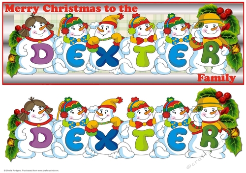 SNOWMEN SURNAME - DEXTER
