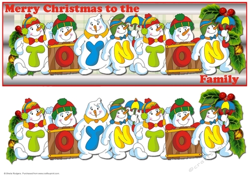 SNOWMEN SURNAME - TOYNTON