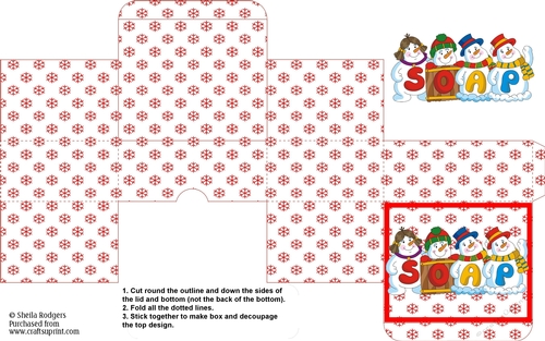 Snowman Gift Box for Soap