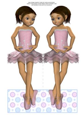 Ballerina Shaped Card