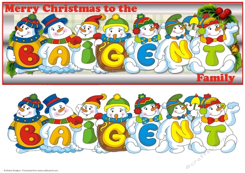 SNOWMEN SURNAME - BAIGENT