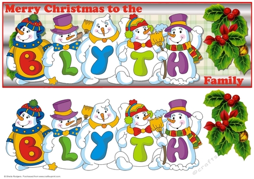 SNOWMEN SURNAME - BLYTH