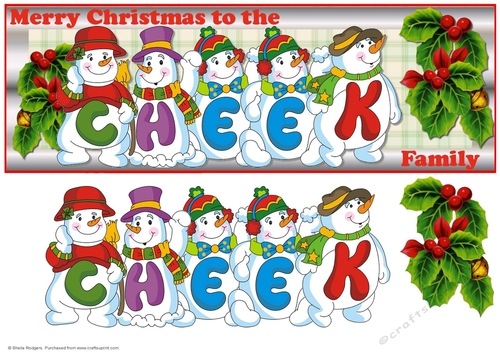 SNOWMEN SURNAME - CHEEK