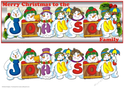 SNOWMEN SURNAME - JOHNSON