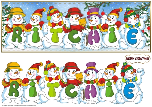 SNOWMEN NAMES LARGE DL - RITCHIE