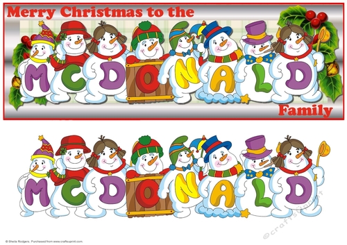 SNOWMEN SURNAME - MCDONALD
