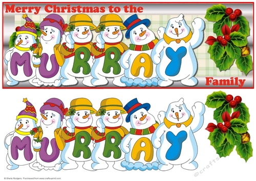 SNOWMEN SURNAME - MURRAY