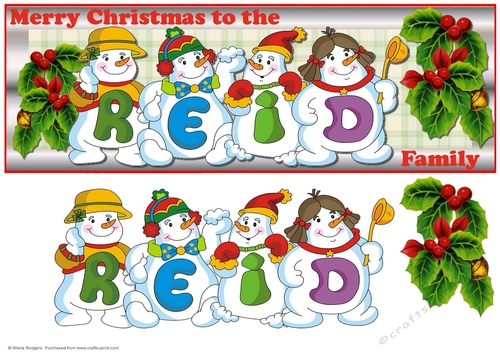 SNOWMEN SURNAME - REID