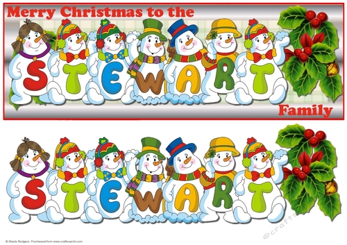 SNOWMEN SURNAME - STEWART