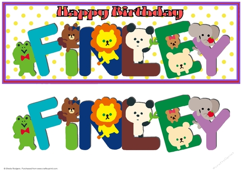 ANIMAL LETTERS - FINLEY