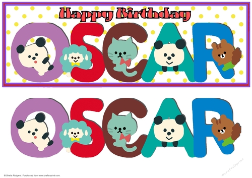 ANIMAL LETTERS - OSCAR