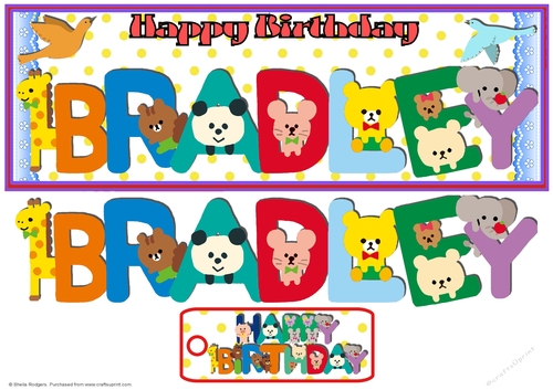 ANIMAL LETTERS - BRADLEY