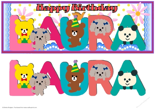 ANIMAL LETTERS - LAURA