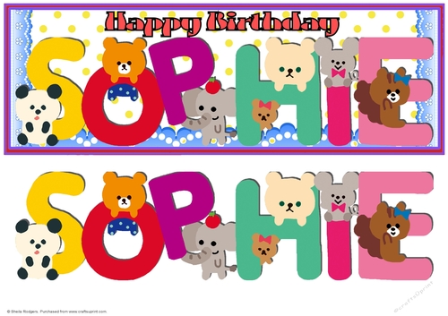 ANIMAL LETTERS - SOPHIE