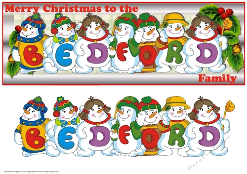 SNOWMEN SURNAME - BEDFORD