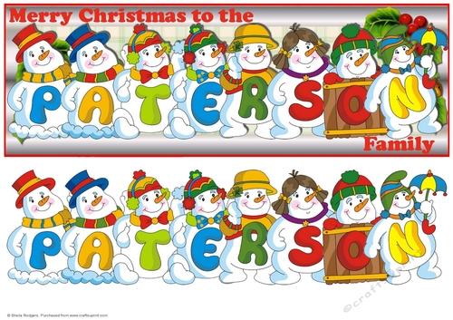 SNOWMEN SURNAME - PATERSON