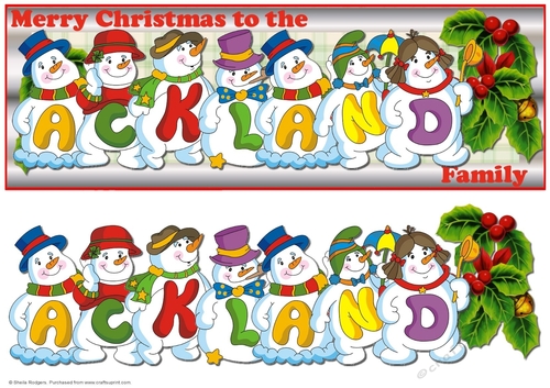 SNOWMEN SURNAME - ACKLAND