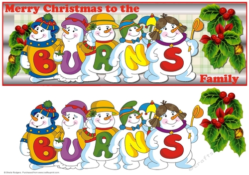 SNOWMEN SURNAME - BURNS