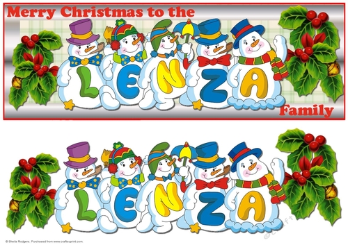 SNOWMEN SURNAME - LENZA