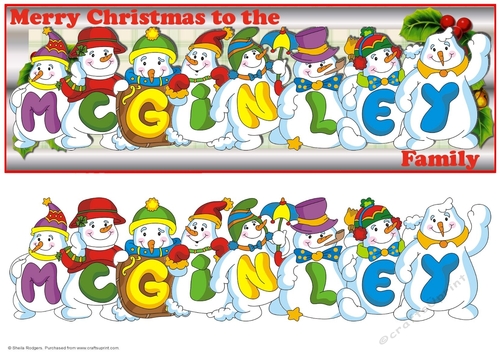 SNOWMEN SURNAME - MCGINLEY