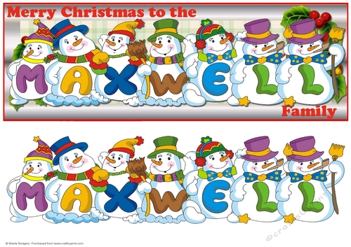 SNOWMEN SURNAME - MAXWELL