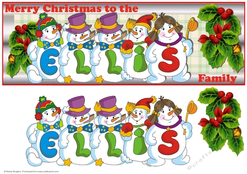 SNOWMEN SURNAME - ELLIS