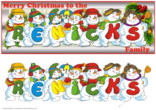 SNOWMEN SURNAME - RENICKS