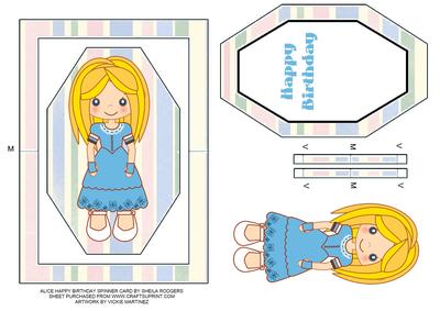Alice Happy Birthday Spinner