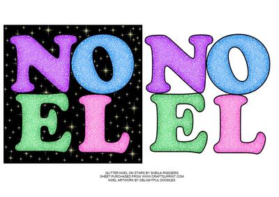 Glitter Noel O N Stars