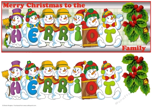 Snowmen Surname - HERRIOT