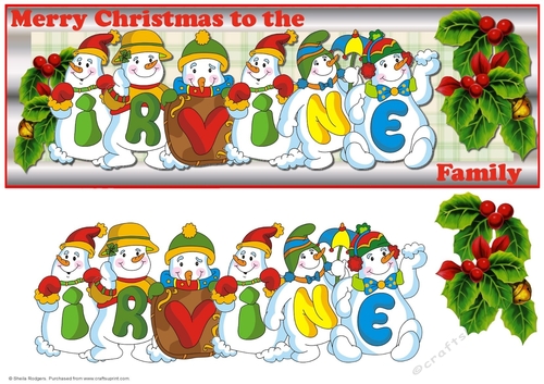 Snowmen Surname - IRVINE