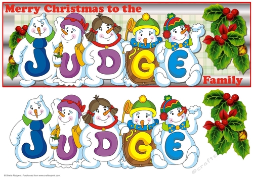 Snowmen Surname - JUDGE
