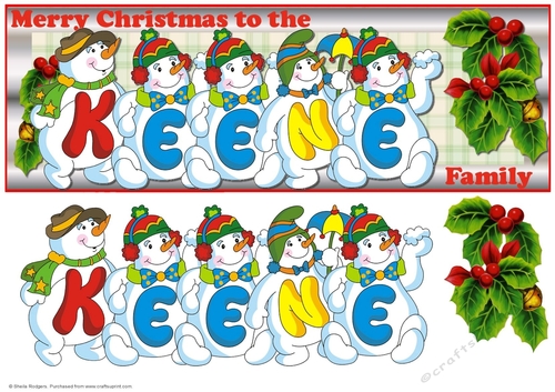 Snowmen Surname - KEENE