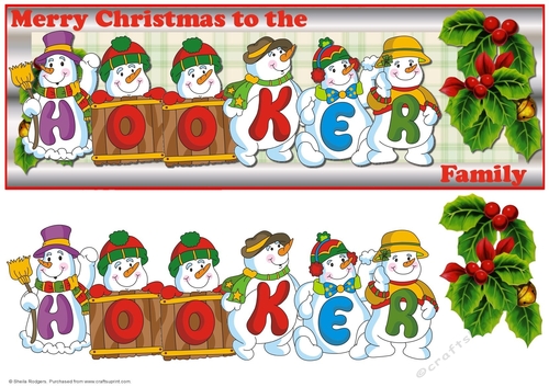 Snowmen Surname - HOOKER
