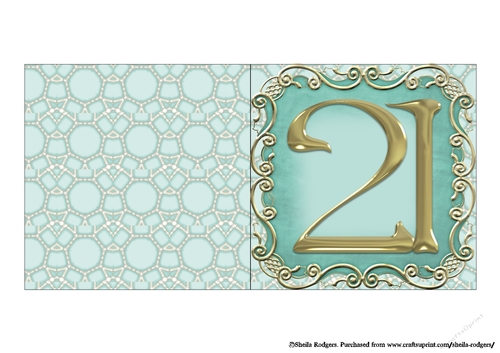 21 Birthday Teal