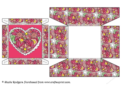 Scalloped Floral Heart Gift Box 1