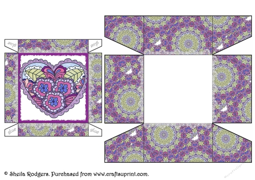 Scalloped Floral Heart Gift Box 2