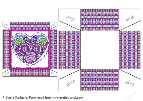 Scalloped Floral Heart Gift Box 3