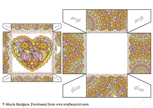 Scalloped Floral Heart Gift Box 4