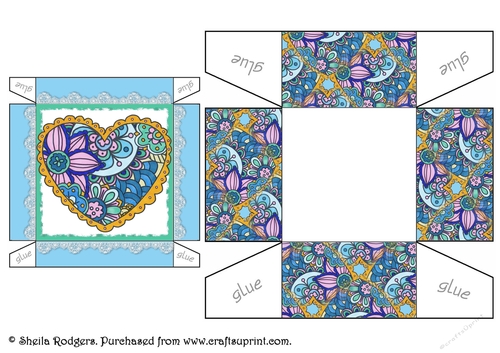 Scalloped Floral Heart Gift Box 5