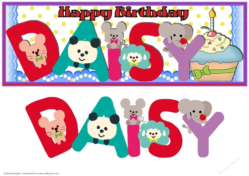 Animal Letters - DAISY