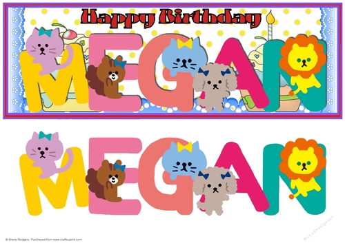 Animal Letters - MEGAN