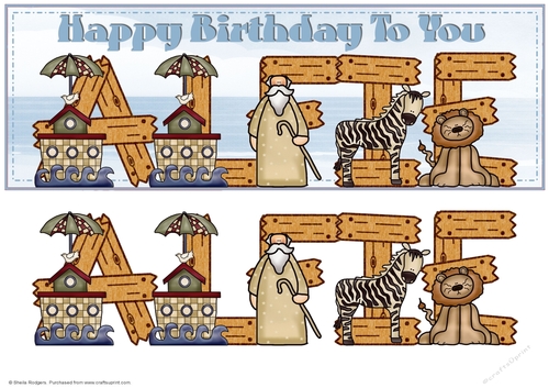 Noahs Ark Names - ALFIE