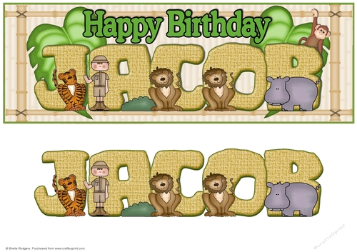 On Safari Names - JACOB