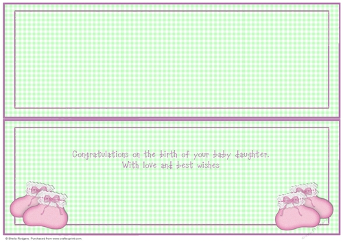 BEAR ALPHABET - WELCOME BABY GIRL INSERT