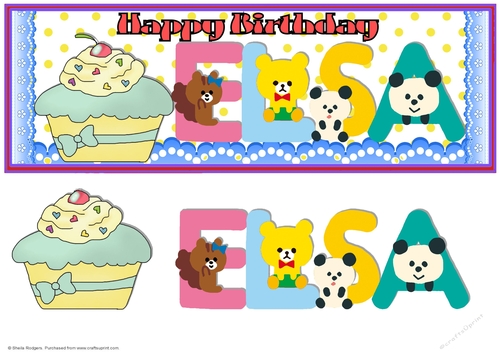 ANIMAL LETTERS - ELSA
