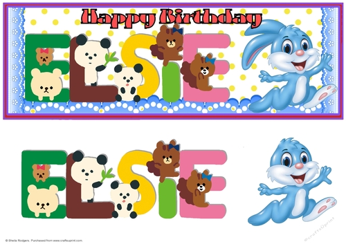 ANIMAL LETTERS - ELSIE