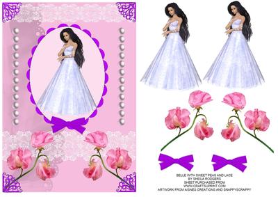 Belle with Sweet Peas and Lace