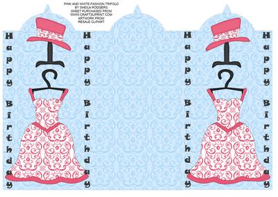 Pink and White Fashion Trifold