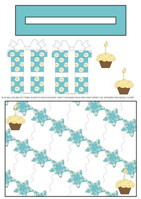 Blue Balloon and Gift Penny Slider